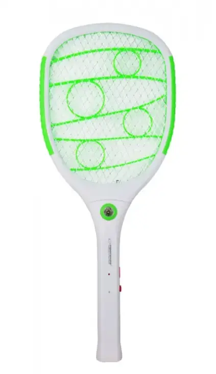 Paleta electrica anti-insecte 3 in 1 Esperanza Bluntman EHQ010G 3W, 22cm (Alb/Verde)