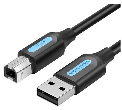 Cablu pentru imprimanta Vention COQBI, USB 2.0 la USB-B, 2A, 480 Mbps, 3m, Negru