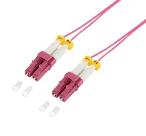 Patch Cord Fibra Optica Logilink FS4LC01, Multi-Mode, OM4, Duplex LC/UPC - Duplex LC/UPC, 1 m