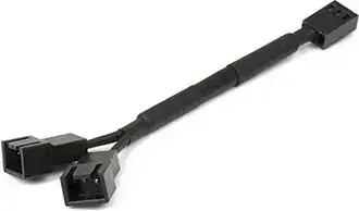 Cablu splitter Phanteks PH-CB-Y3P, 3-pin la 3-pinx2, 0.11m (Negru)