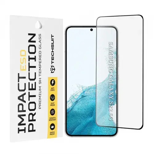 Folie de protectie Ecran Techsuit pentru Samsung Galaxy S23 S911 / S22 5G S901, Sticla Securizata, Full Glue
