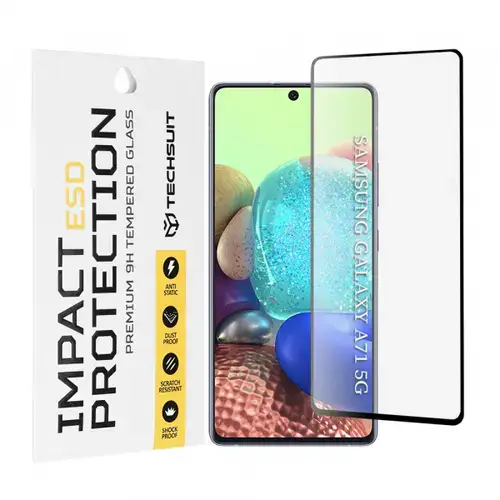 Folie de protectie Ecran Techsuit pentru Samsung Galaxy M51 M515 / A71 5G A716 / Note10 Lite N770 / A71 A715, Sticla Securizata, Full Glue