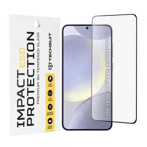 Folie de protectie Ecran Techsuit pentru Samsung Galaxy S24+ S926, Sticla Securizata, Full Glue