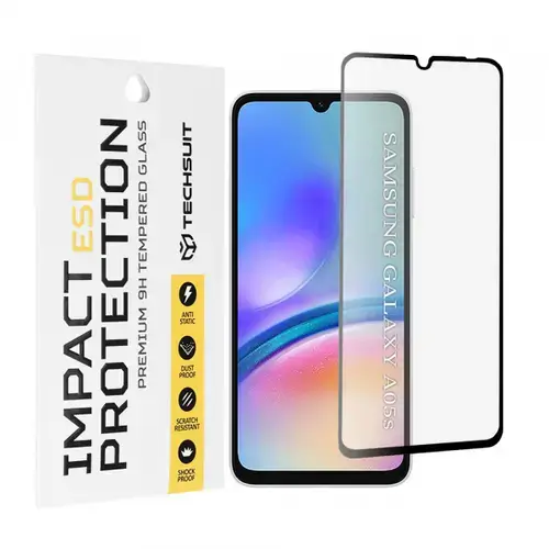 Folie de protectie Ecran Techsuit pentru Samsung Galaxy A05s A057, Sticla Securizata, Full Glue
