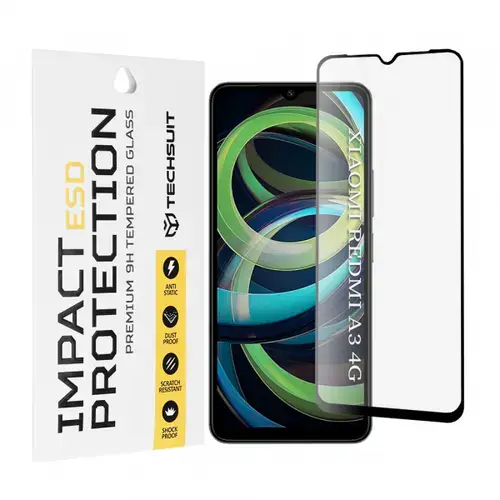Folie de protectie Ecran Techsuit pentru Xiaomi Redmi A3x / A3, Sticla Securizata, Full Glue