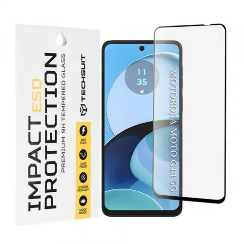 Folie de protectie Ecran Techsuit pentru Motorola Moto G64 / G54 Power Edition / G14 / G54, Sticla Securizata, Full Glue