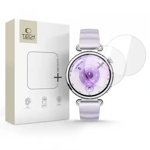 Folie Protectie Tech-Protect Fit+ pentru Huawei Watch GT 6 41mm, Set 2 bucati