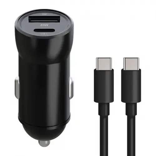 Incarcator Auto Cu Cablu USB-C MaXlife MXCC-04, 20W, 3A, 1 x USB-A - 1 x USB-C (Negru)