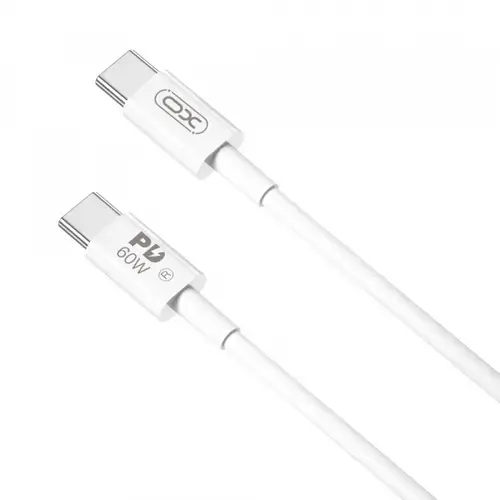 Cablu Date si Incarcare USB-C - USB-C XO Design NB-Q190B, 60W, 2m, Alb