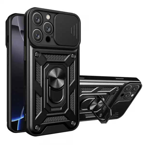 Husa pentru Apple iPhone 16 Pro Max, Techsuit, CamShield, Neagra