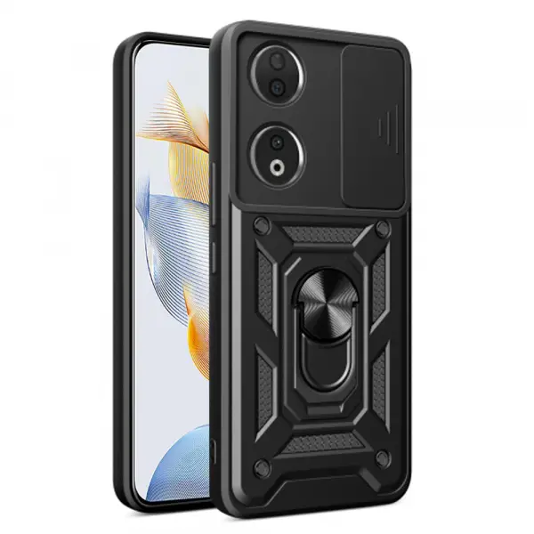 Husa pentru Honor 90, Techsuit, CamShield, Neagra