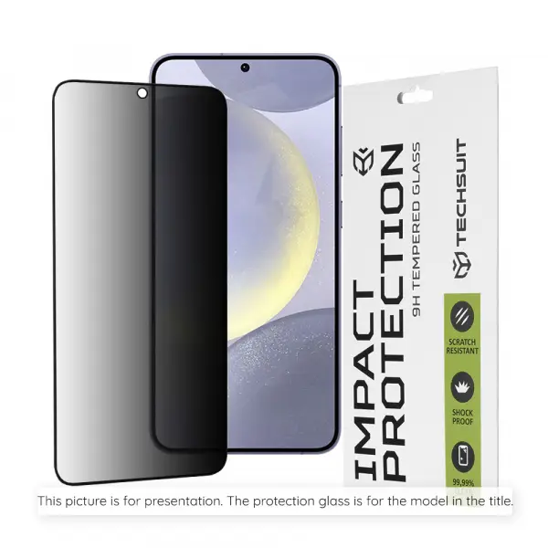 Folie de protectie Ecran Privacy Techsuit pentru Apple iPhone 18 Pro, Sticla Securizata, Full Glue, 111D